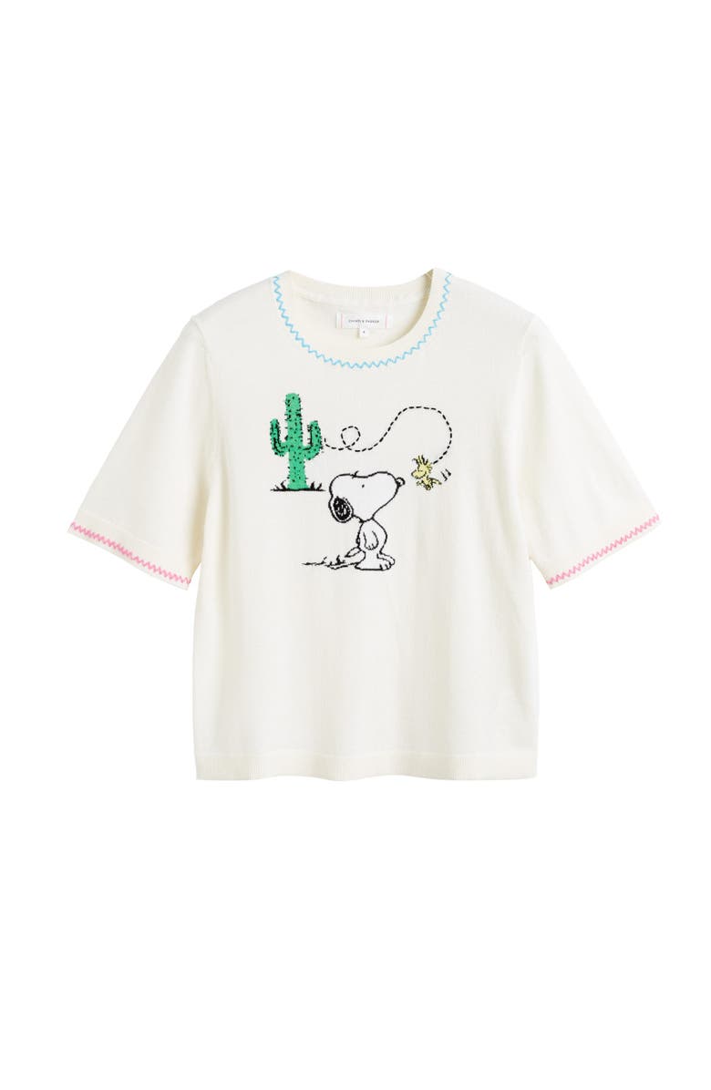 Chinti & Parker Cotton Peanuts Vacation T-Shirt, Alternate, color, Cream