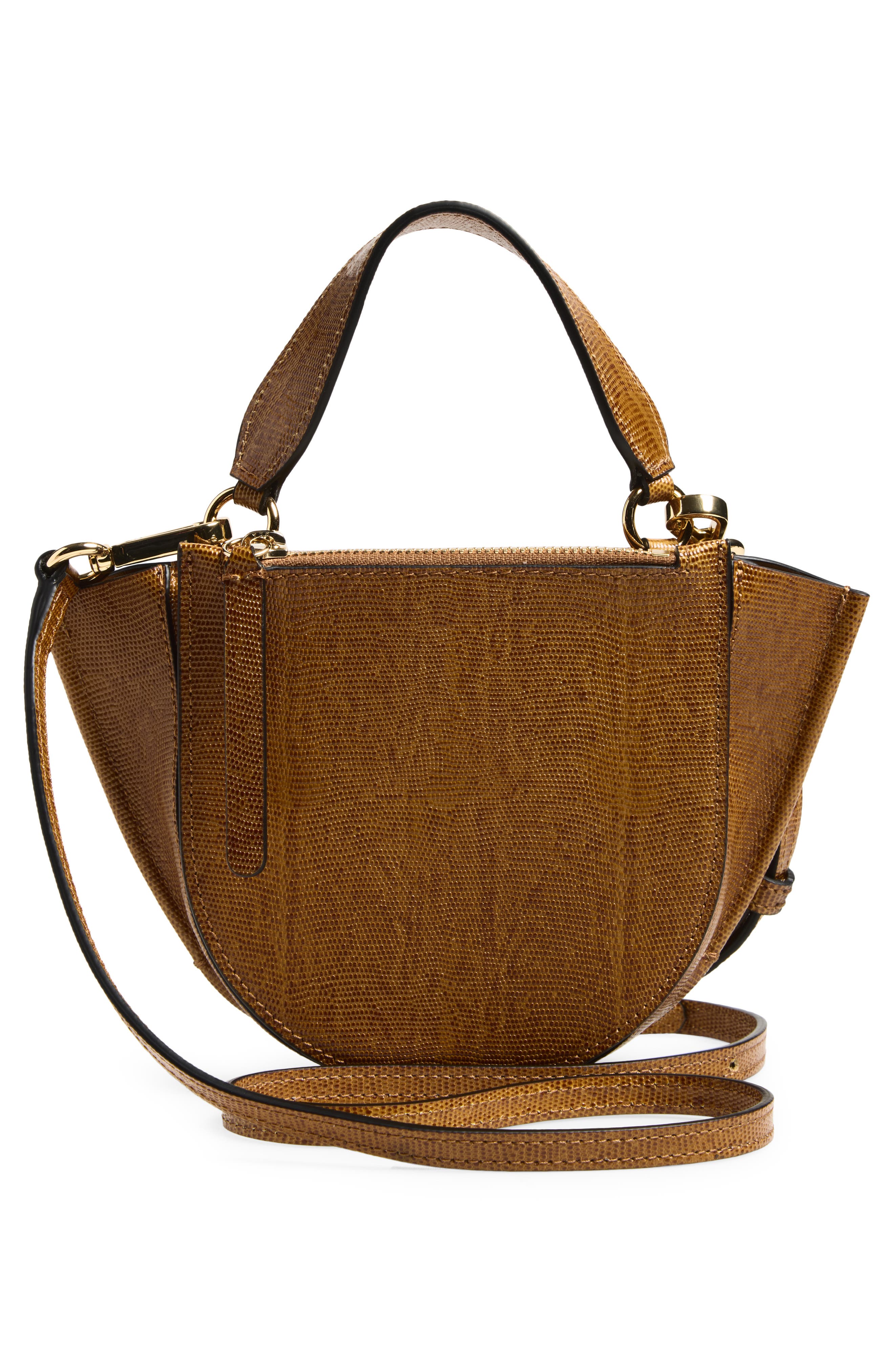 Wandler Hortensia Lizard Embossed Leather Handbag, Alternate, color, Tabacco Lizzard 1776
