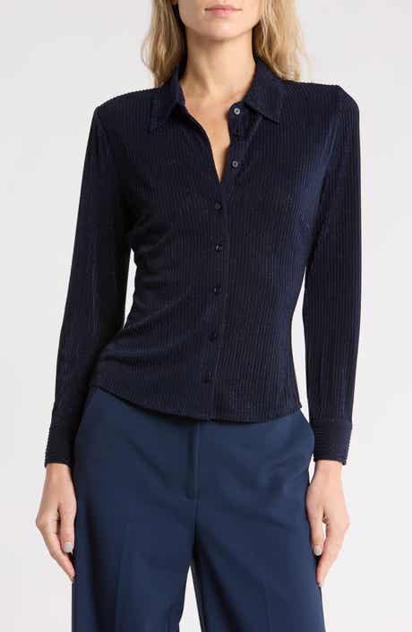 Indiana Metallic Pinstripe Button-Up Shirt