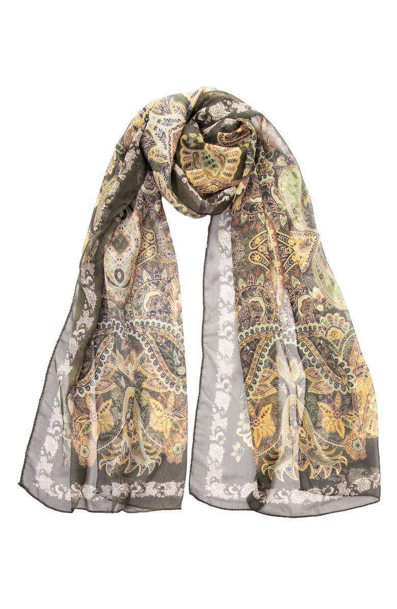 Elizabetta Samira - Long Sheer Silk Scarf for Women, Main, color, 