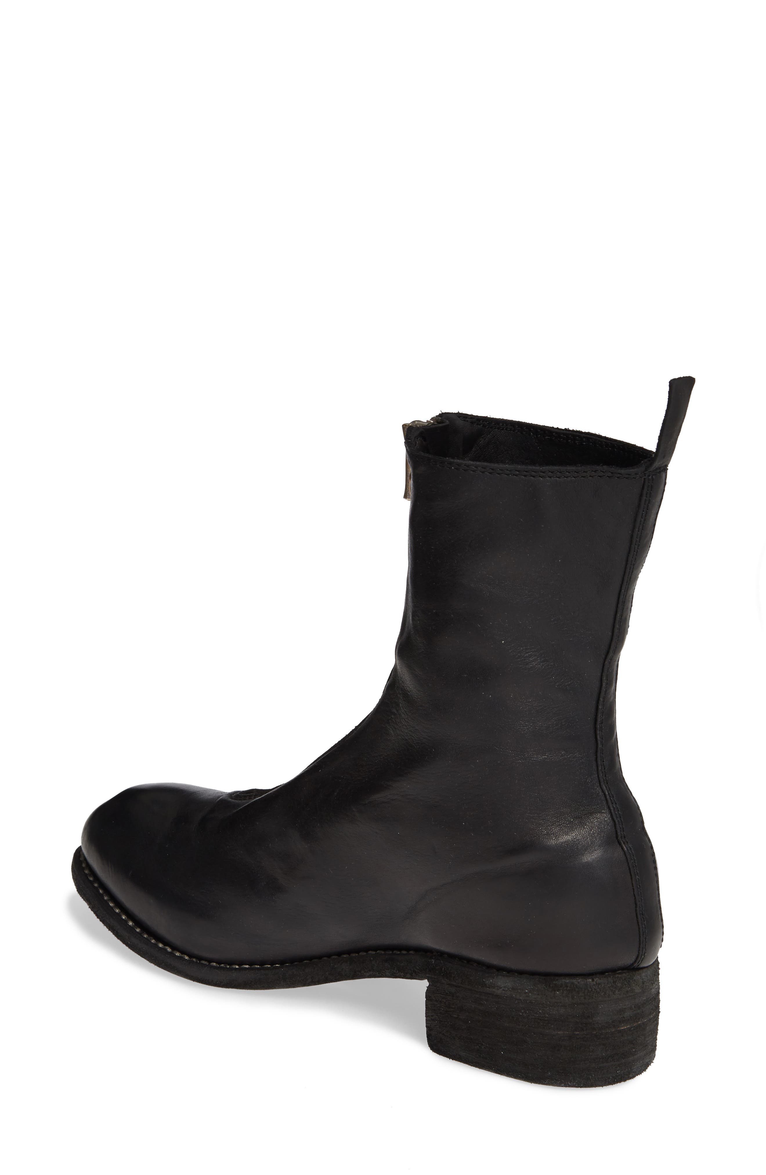 Front Zip Boot, Alternate, color, BLACK