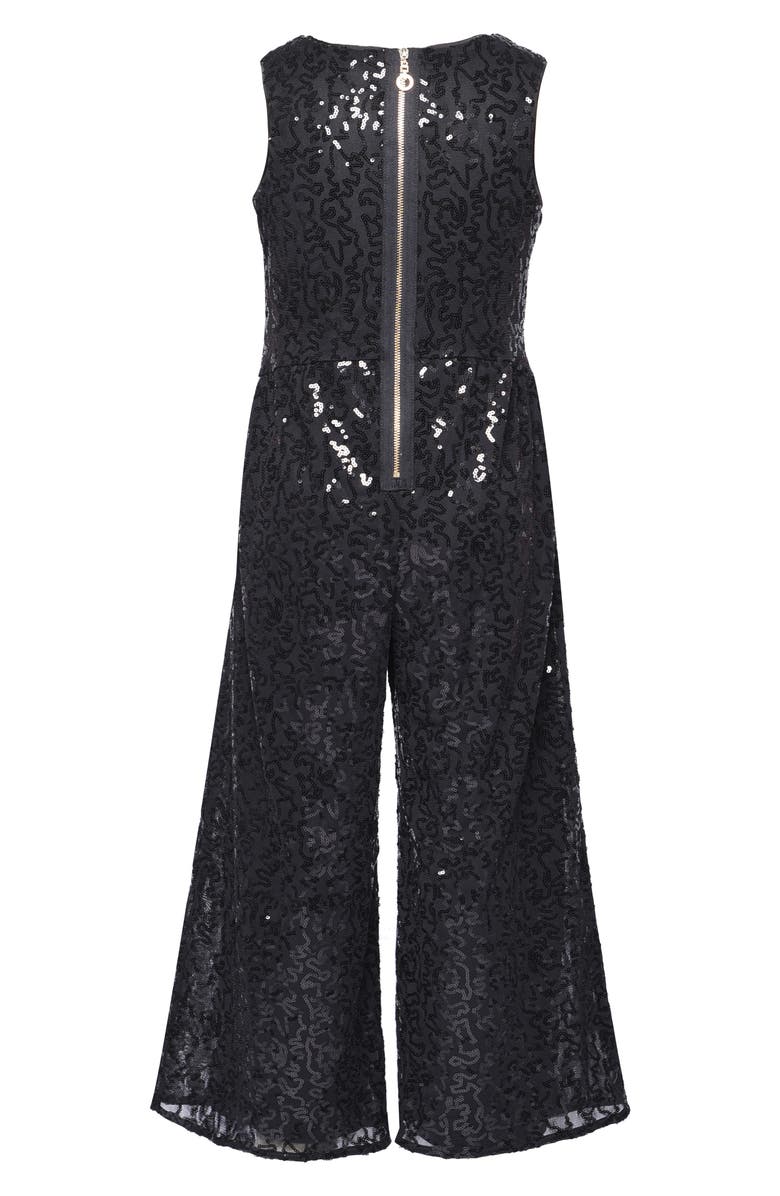 Hannah Banana Kids' Sequin Cutout Jumpsuit, Alternate, color, 