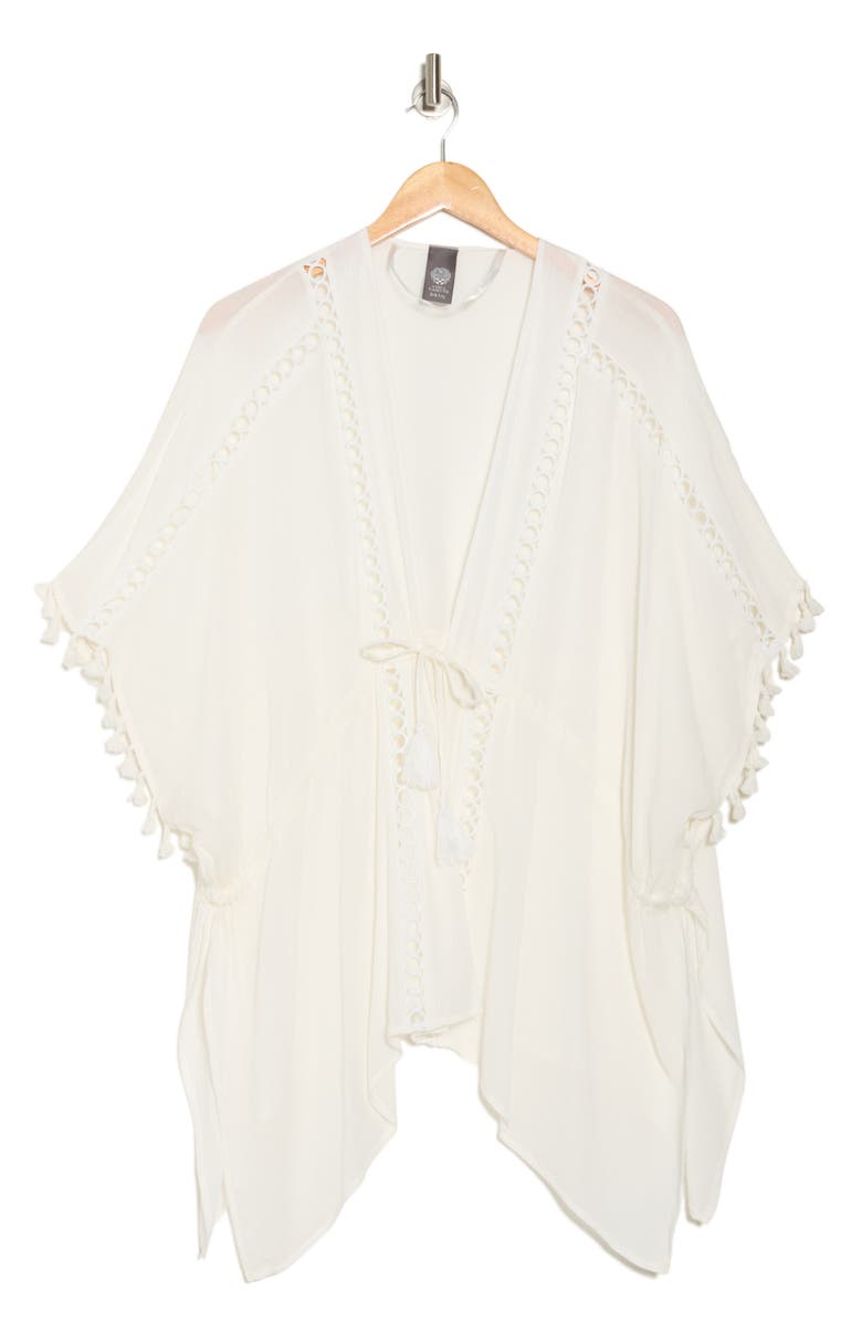 Vince Camuto Circle Lace Inset Topper, Alternate, color, Bright White