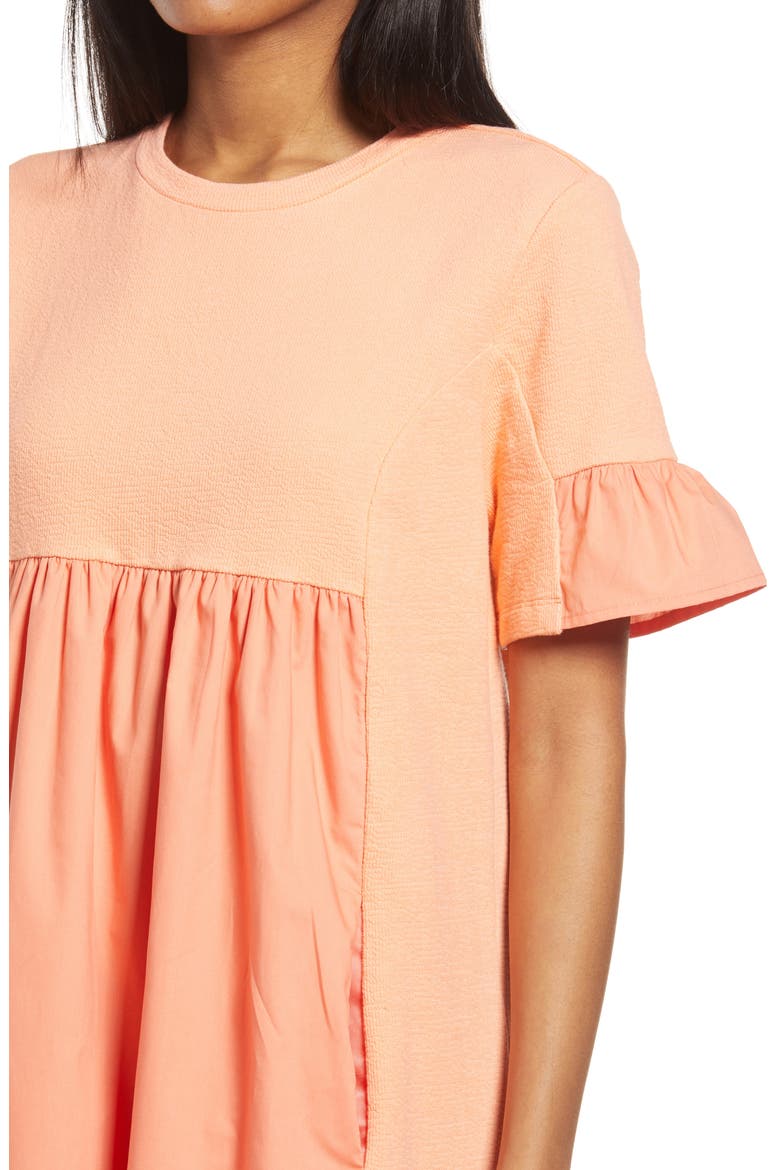 Solid Minidress, Alternate, color, CORAL