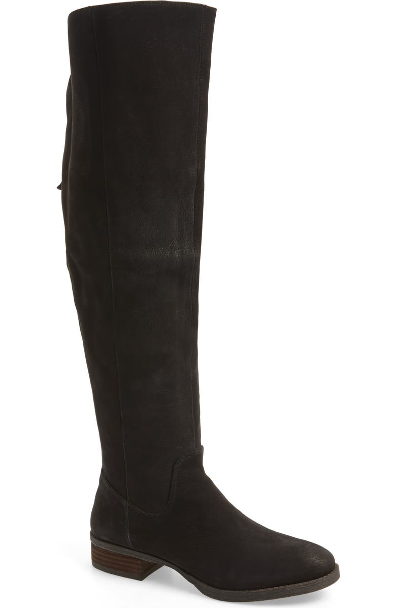 Sole Society 'Andie' Over the Knee Boot, Alternate, color, Black Nubuck Leather