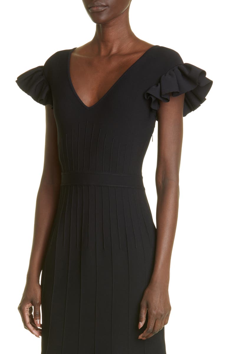 McQueen Alexander McQueen Mermaid Midi Dress, Alternate, color, 