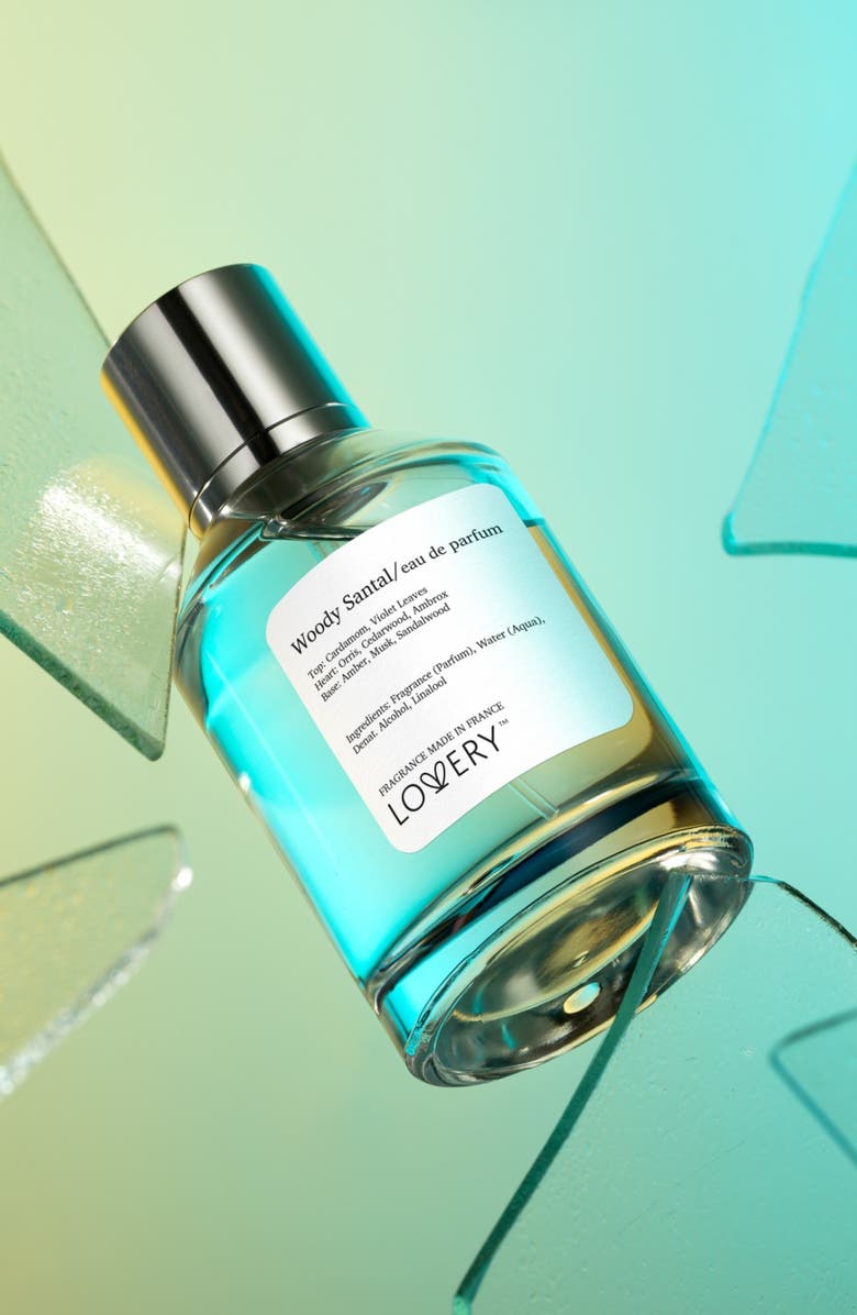 Lovery Woody Santal Eau de Parfum, Made in France, 3.4 oz, Alternate, color, Silver, White, Cream, Black