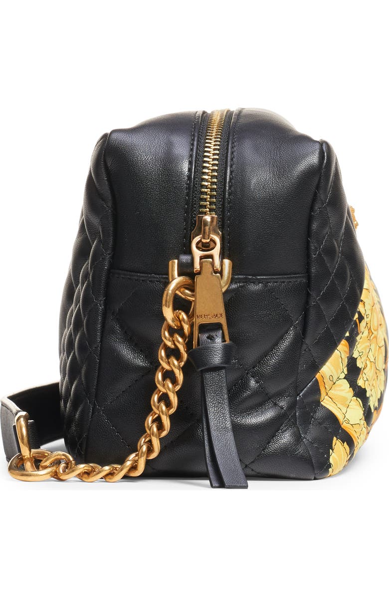 Versace Baroque Icon Quilted Leather Camera Bag, Alternate, color,