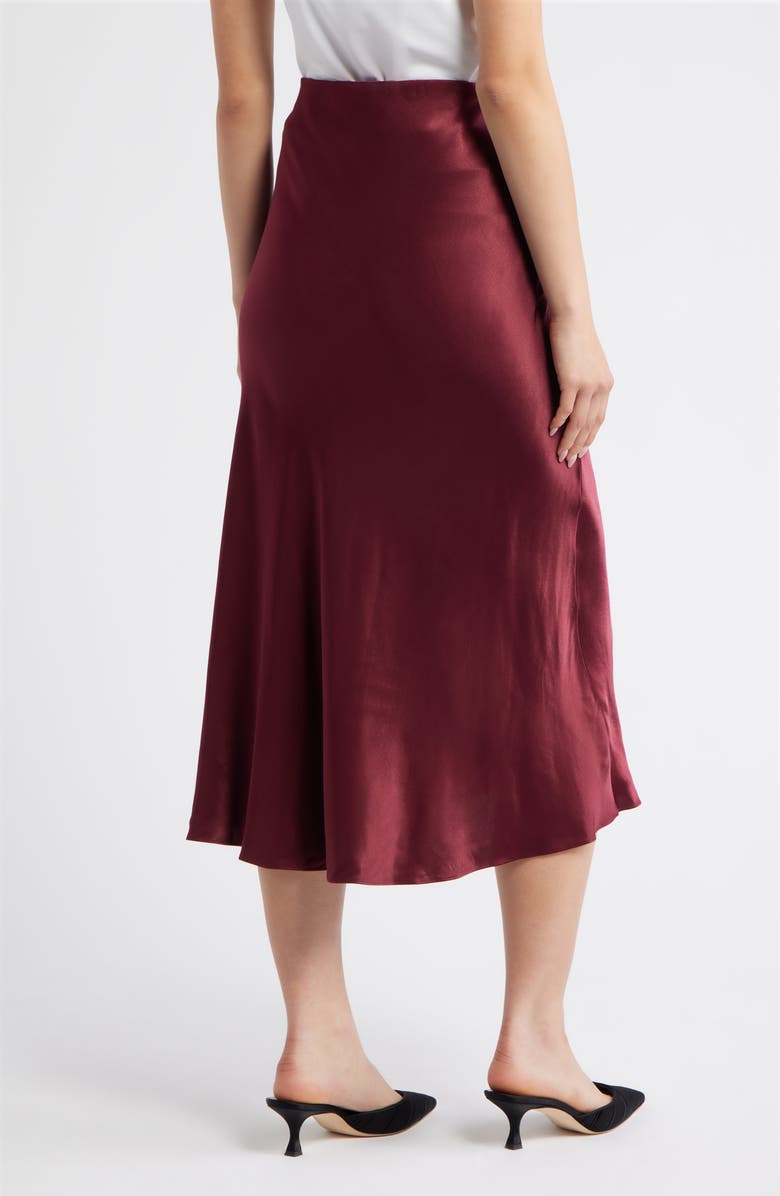 Rails Maya Satin Midi Skirt, Alternate, color, Garnet