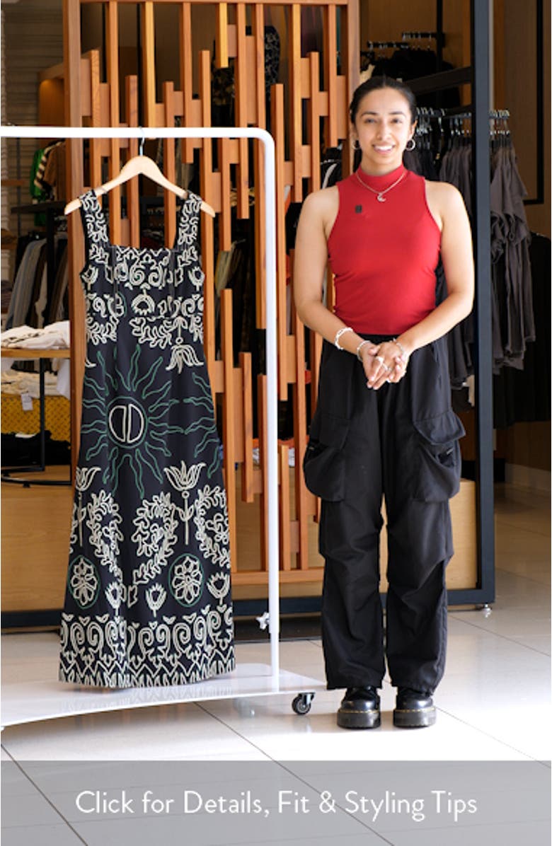 Enza Floral Print A-Line Dress, sales video thumbnail