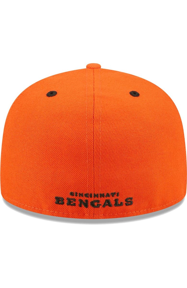 New Era Men's New Era Orange/Black Cincinnati Bengals Two-Tone Flipside 59FIFTY Fitted Hat, Alternate, color,