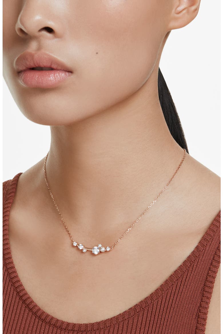 Constella Necklace, Alternate, color, WHITE/ SILVER