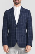 SAVILE ROW CO Navy Windowpane Seersucker Sport Coat