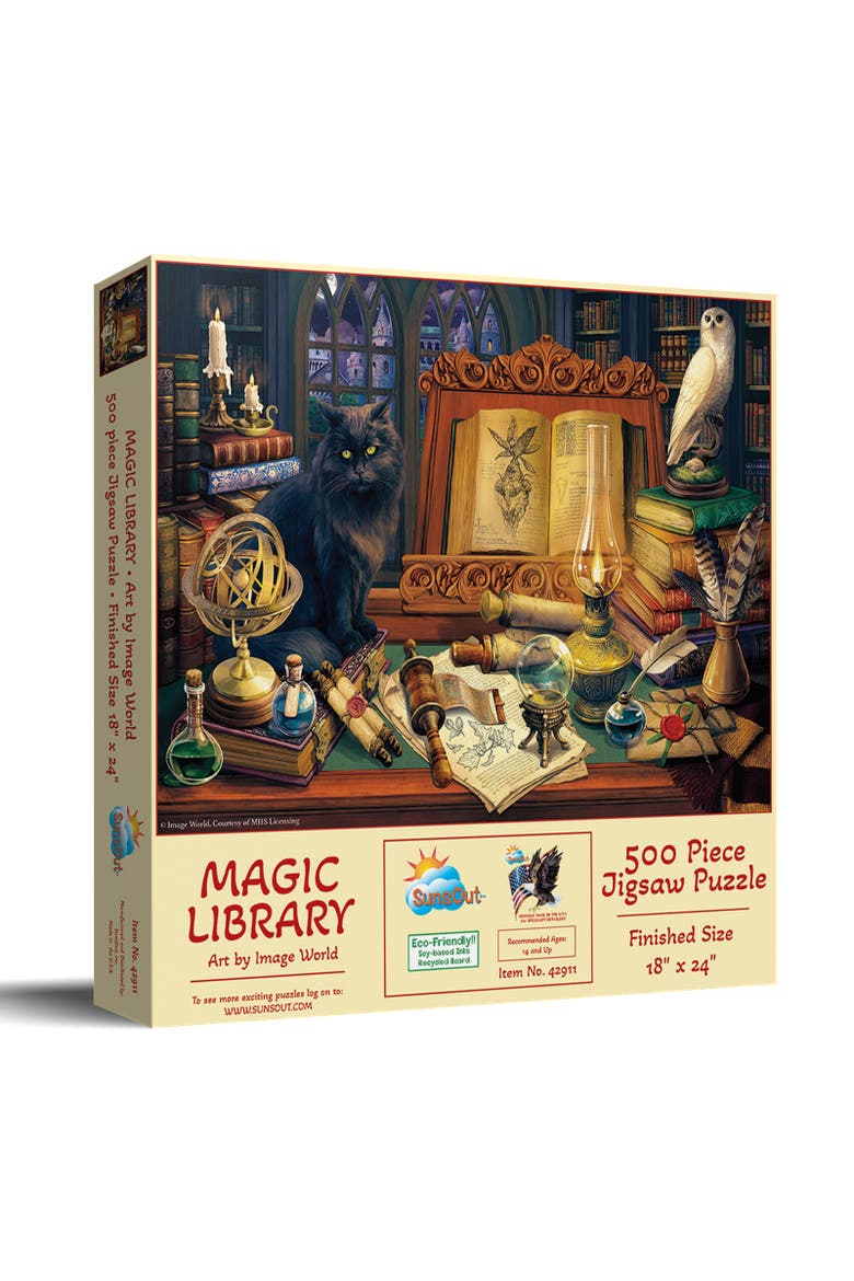 Magic Library 500 piece Jigsaw Puzzle for Adults, Main, color, Multicolor