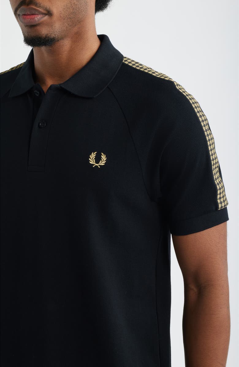 Fred Perry Cross Tape Polo, Alternate, color, Black