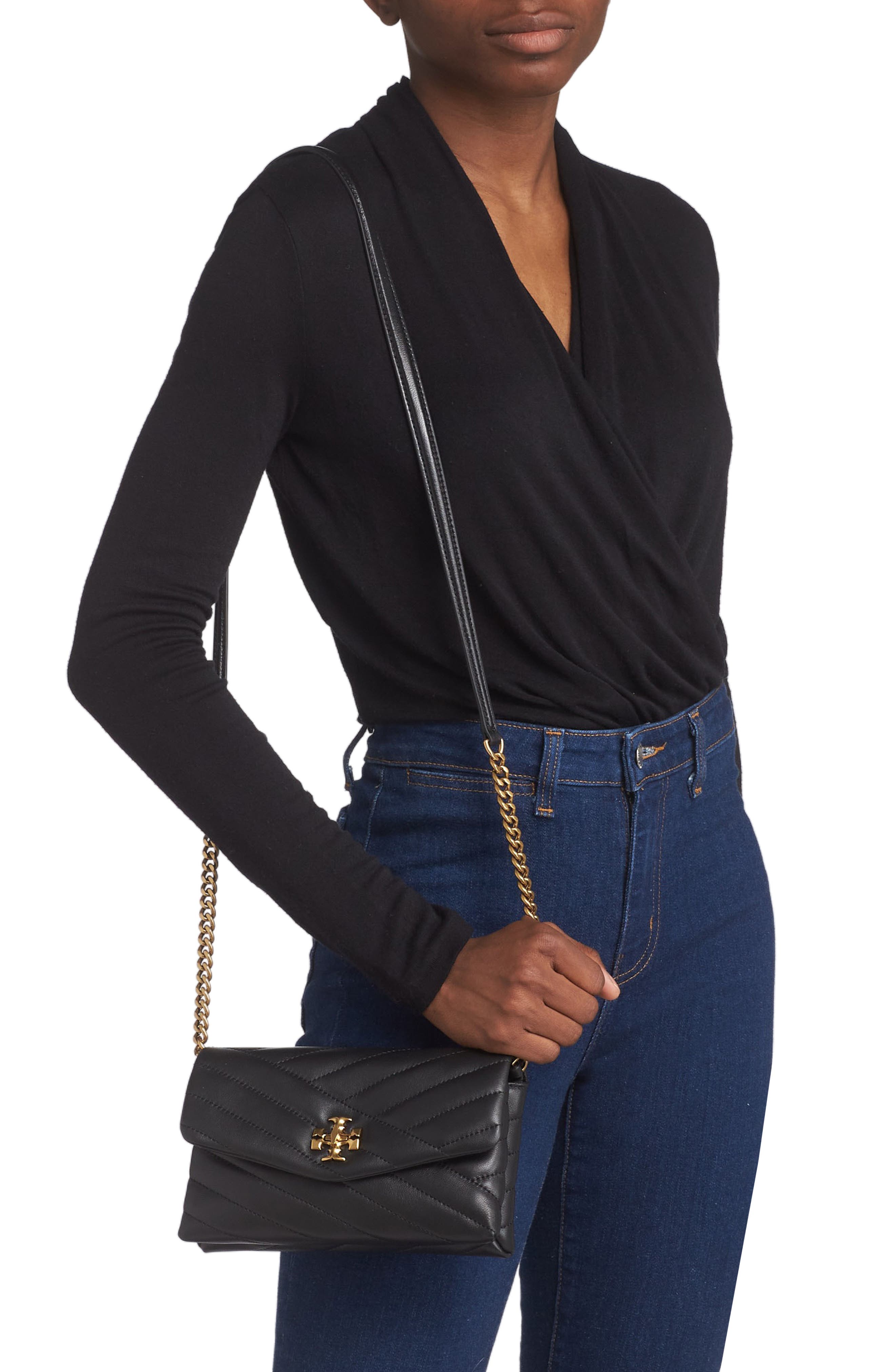 Kira Chevron Crossbody, Alternate, color, BLACK
