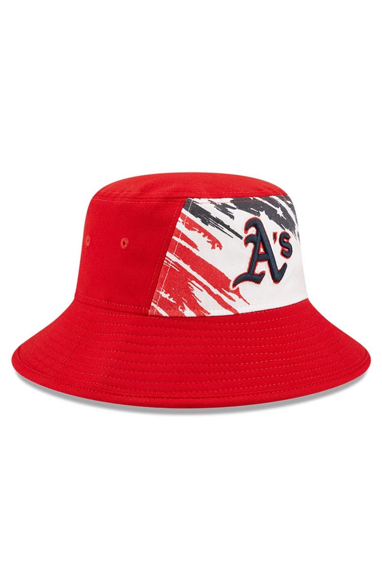 New Era Men's New Era Red Oakland Athletics 2022 4th of July Bucket Hat, Alternate, color, Red