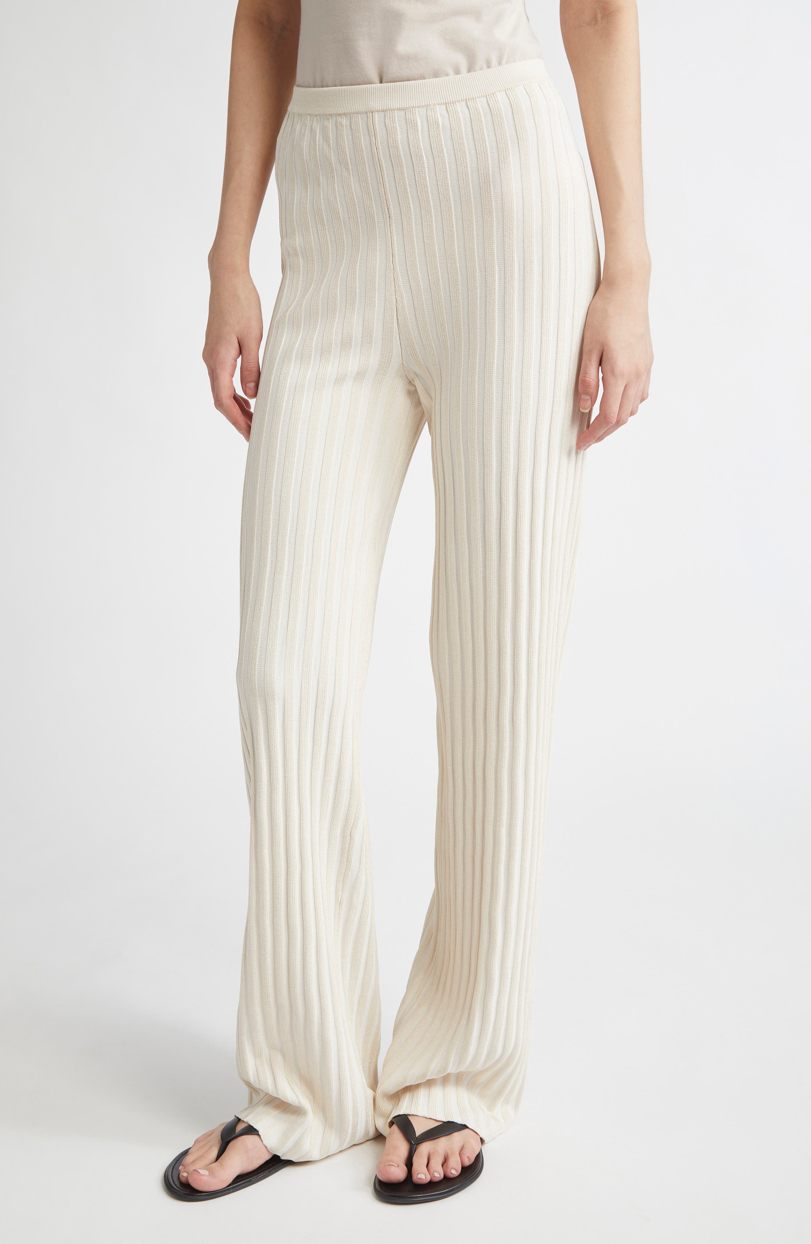 ZANKOV Margeux Rib Kick Flare Pants