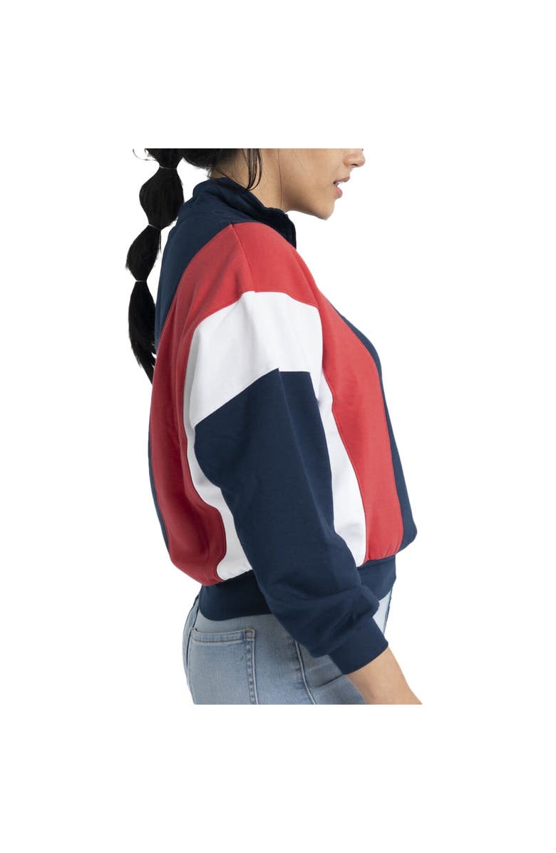 LUSSO Women's Lusso Navy Boston Red Sox Malia Quarter-Zip Sweatshirt, Alternate, color, Navy