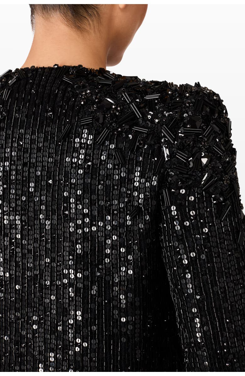 Jenny Packham Gaia Jacket, Alternate, color, Liquorice