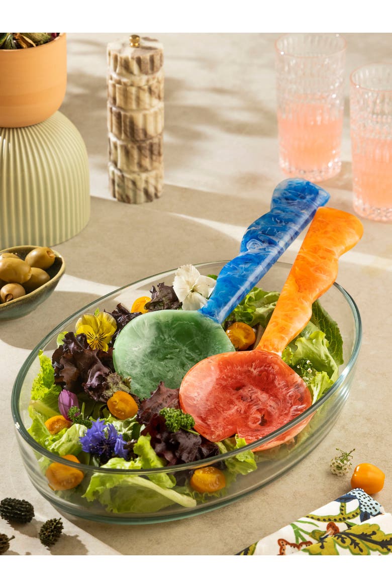 Hawaii Salad Servers, Alternate, color, Multicolored