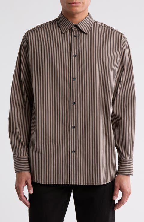 Matthew Relaxed Fit Stripe Button-Up Shirt