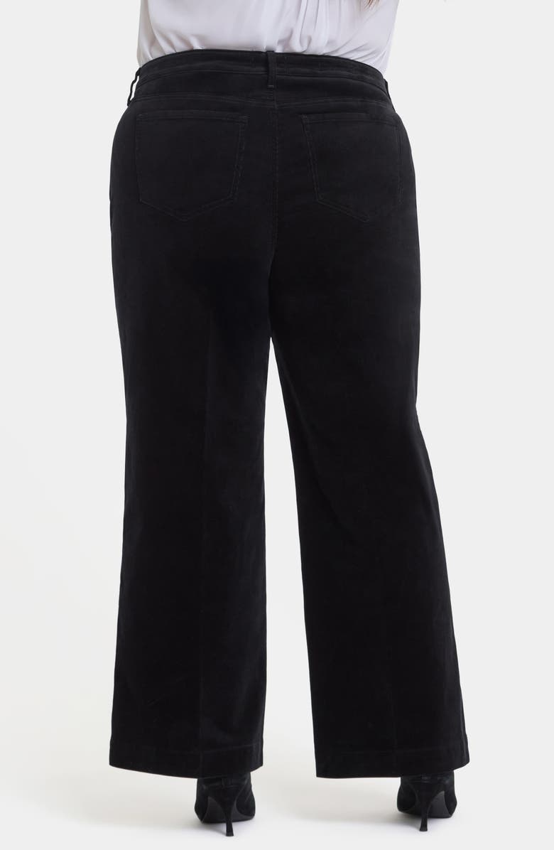 NYDJ Teresa Wide Leg Corduroy Pants, Alternate, color, Black