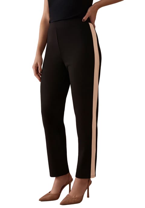Stretch Knit Crepe Mock Neck Set
