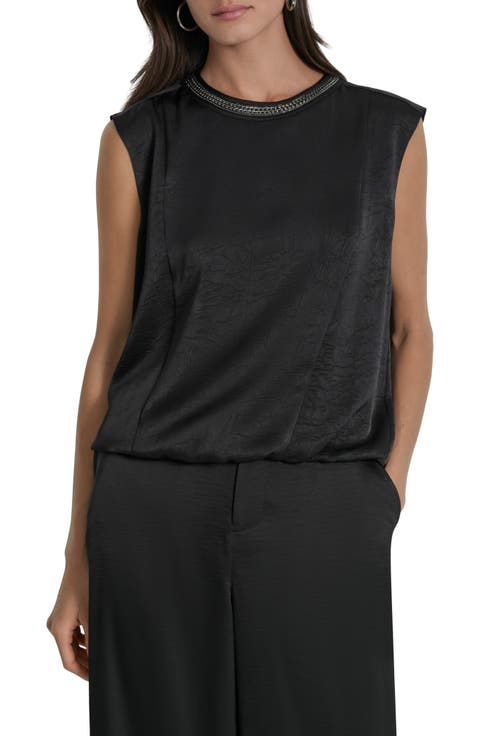 売れ筋商品|||ダナキャランニューヨーク カットソー トップス レディース Women's Crochet Scoop-Neck Cotton Top Black 楽天市場】DKNY ダナキャラン（トップス｜レディース