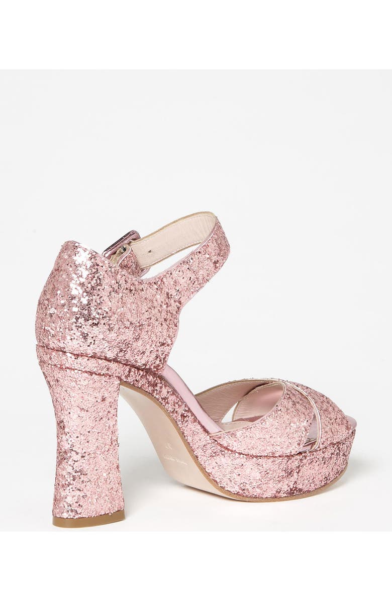 Miu Miu Glitter Block Heel Sandal, Alternate, color,