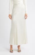 Open Edit Satin Maxi Skirt