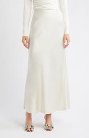 Open Edit Satin Maxi Skirt