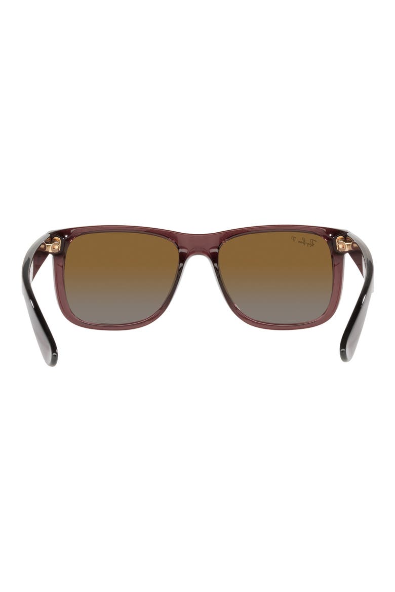 Justin 51mm Polarized Square Sunglasses, Alternate, color, BROWN GRAD