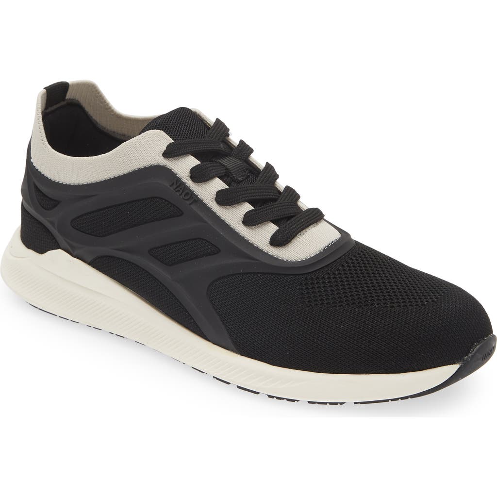 Naot Krypton Sneaker In Black/grey Knit