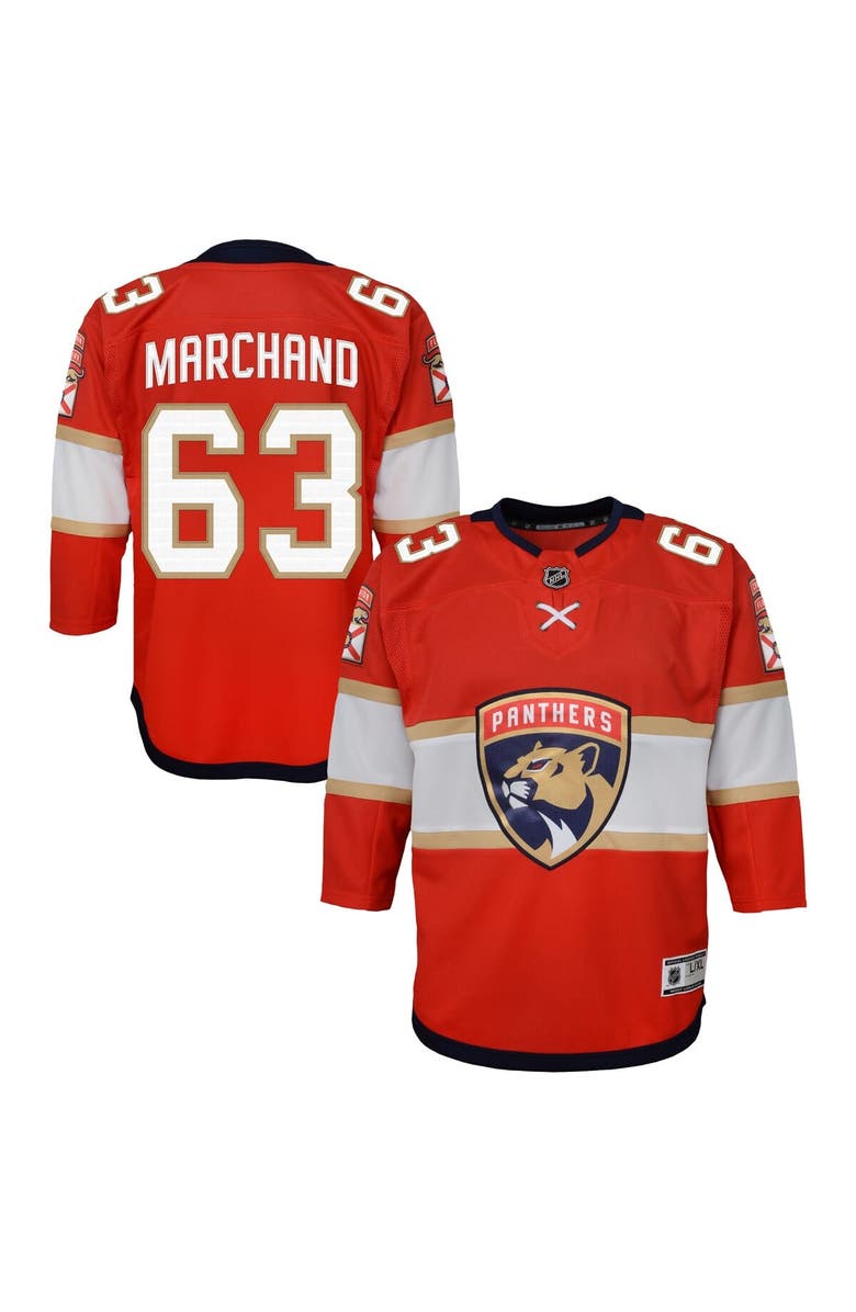Outerstuff Youth Outerstuff Brad Marchand Red Florida Panthers Premier Player Jersey, Main, color, Red