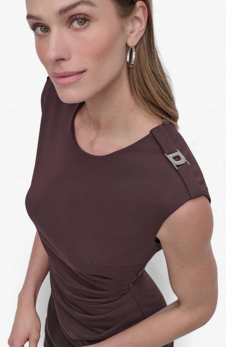 DKNY Matte Jersey Midi Sheath Dress, Alternate, color, 