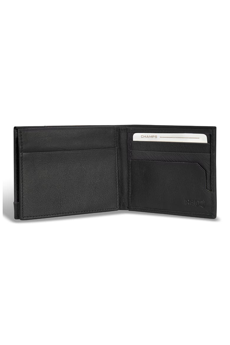 Iconic ID Flap Leather Bifold Wallet, Alternate, color, BLACK/ BLACK