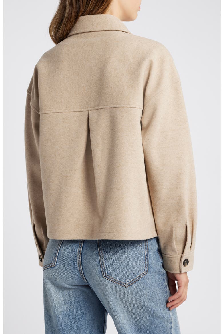Double Face Crop Jacket, Alternate, color, TAUPE HEATHER