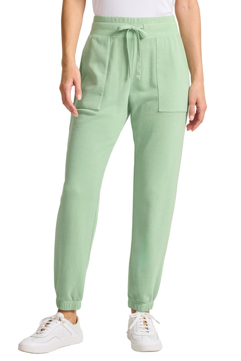 Marina del Mar Cotton Fleece Joggers, Main, color, GRANITE GREEN
