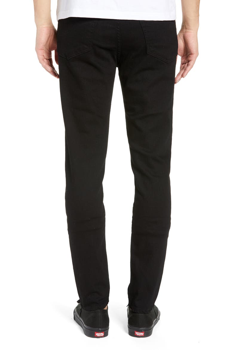 Jagger True Skinny Fit Jeans, Alternate, color, NOIR