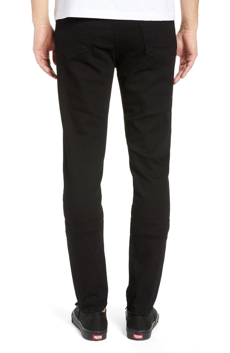 FRAME Jagger True Skinny Fit Jeans, Alternate, color, Noir
