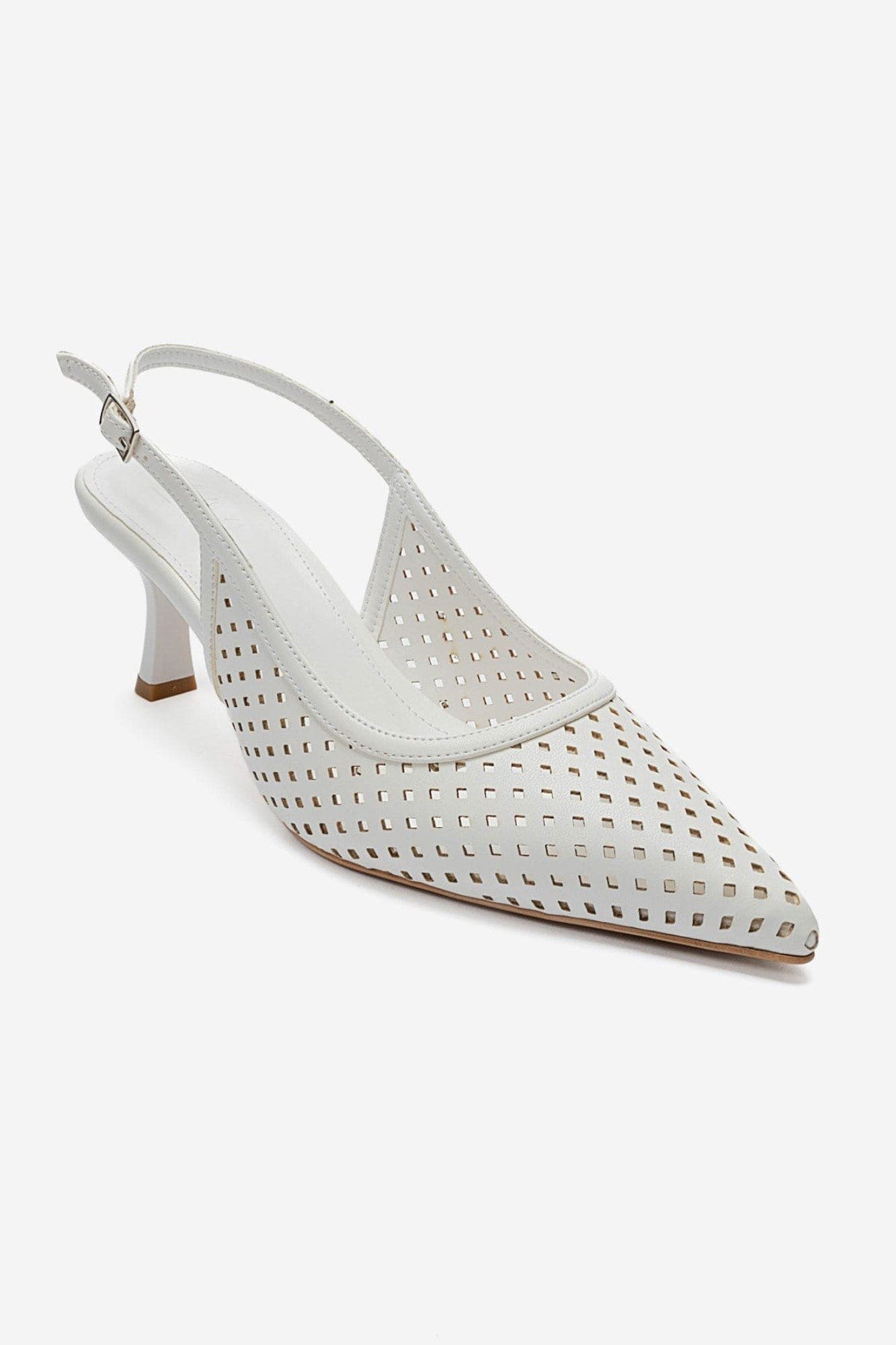 Uvien Stiletto Slingback Pump, Alternate, color, White