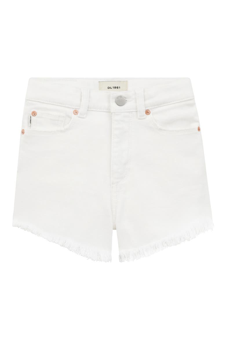 Kids' Lucy Cutoff Denim Shorts, Main, color, WHITE FRAYED