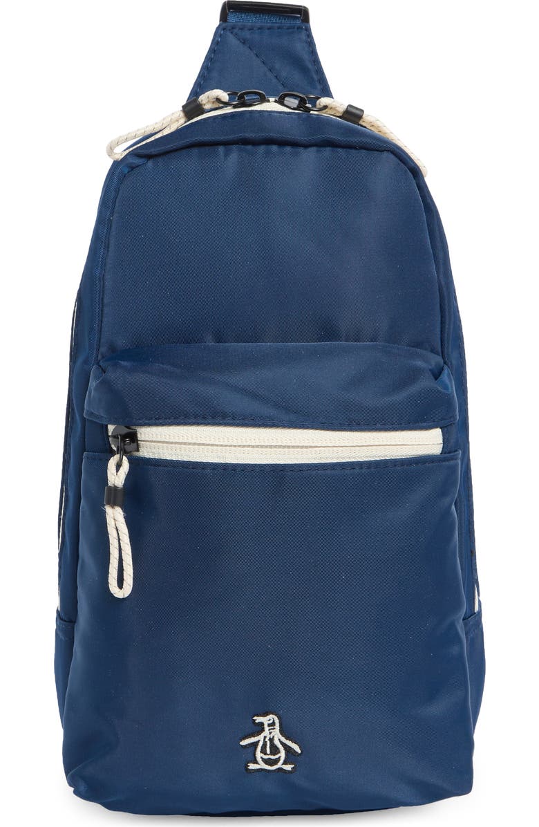 Original Penguin Sport Crossbody Bag, Main, color, Navy