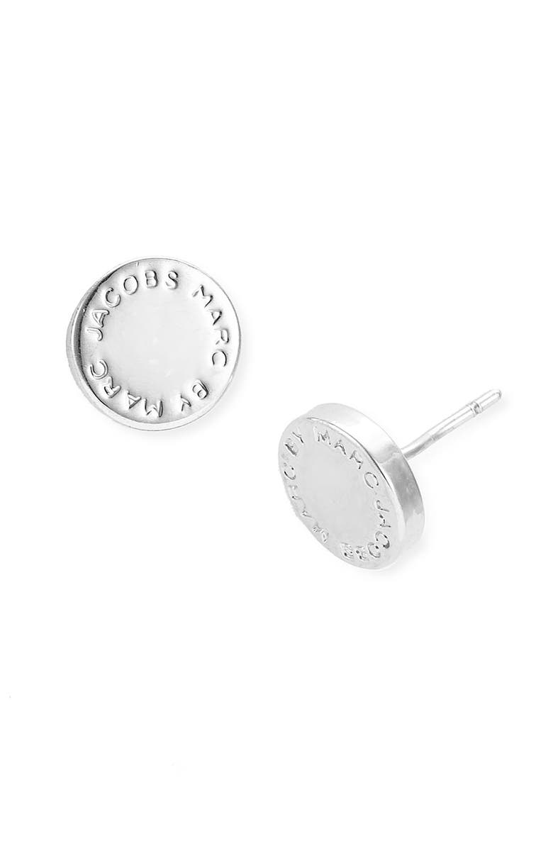 MARC BY MARC JACOBS Logo Disc Stud Earrings, Main, color,
