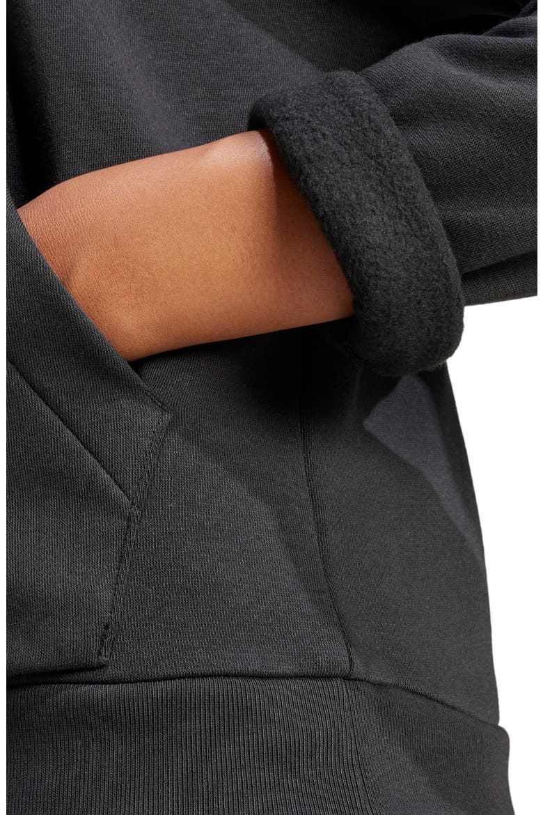 Essentials French Terry Hoodie, Alternate, color, BLACK/ WHITE
