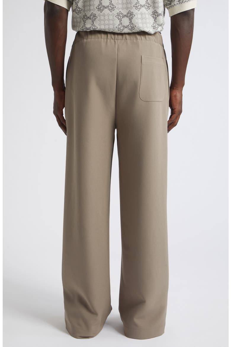 Logo Patch Stretch Cady Track Pants, Alternate, color, DARK SAND
