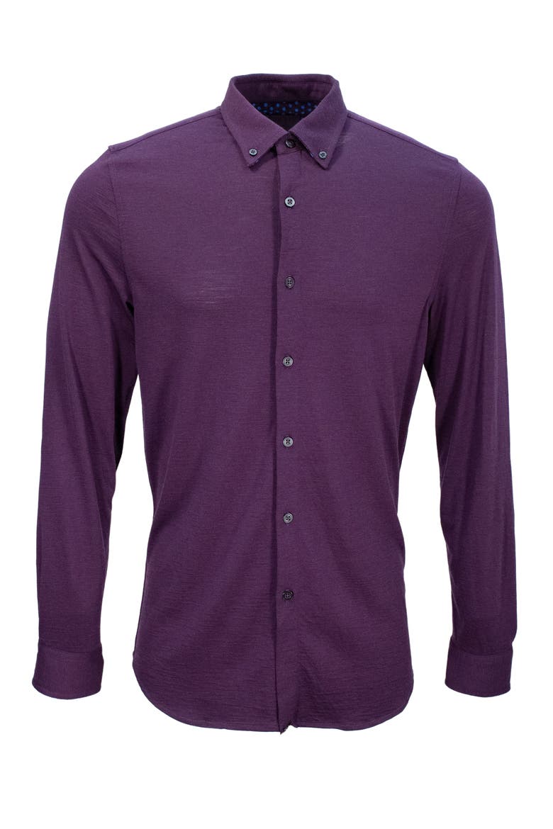Shawn Merino Shirt, Alternate, color, Plum