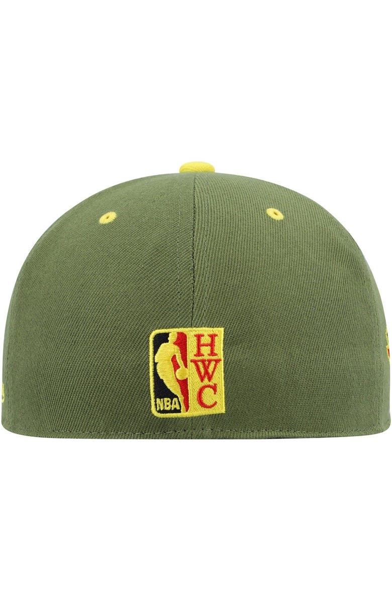 Mitchell & Ness Men's Mitchell & Ness x Lids Olive New Jersey Nets Dusty NBA Draft Hardwood Classics Fitted Hat, Alternate, color, Olive