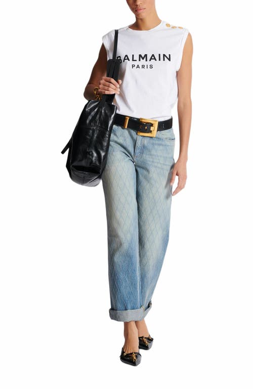 Balmain White T-shirt In Multi